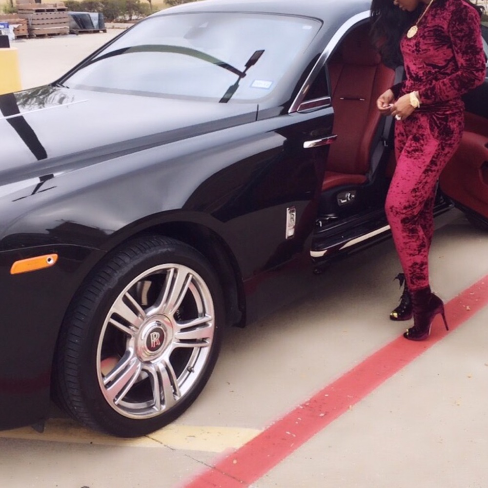 Cranberry Velvet Jogger set